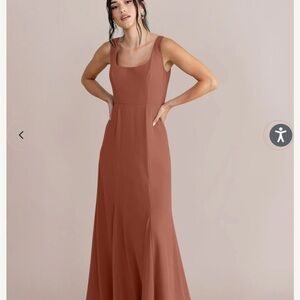 Revelry Dusty Rose Chiffin Maxi Dress for Weddings Bridesmaids
